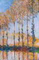 Álamos Efecto blanco y amarillo Bosque de maderas Claude Monet